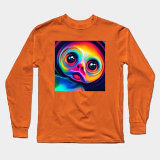 Psychedelic Alien is Mesmerized Long Sleeve T-Shirt